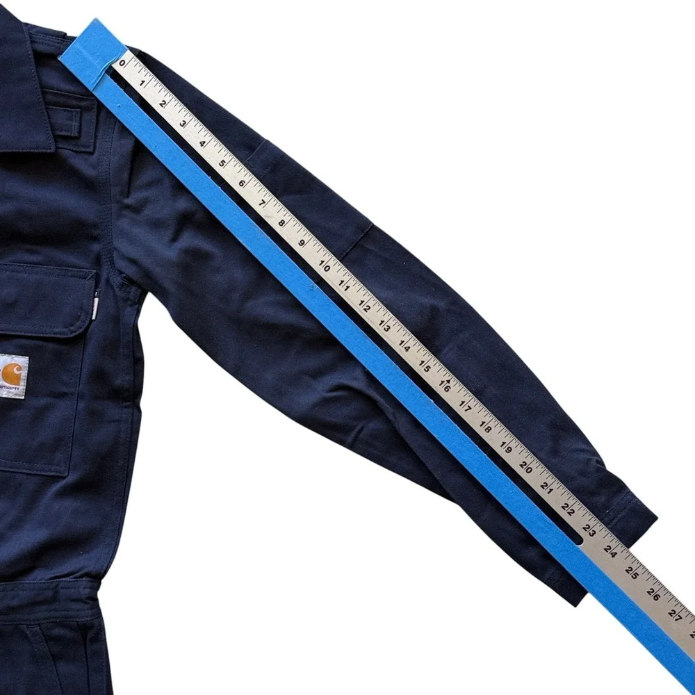 Carhartt FR Traditional Coverall Mens 34 Regular Navy Blue 101017 410 CAT 2 NWT